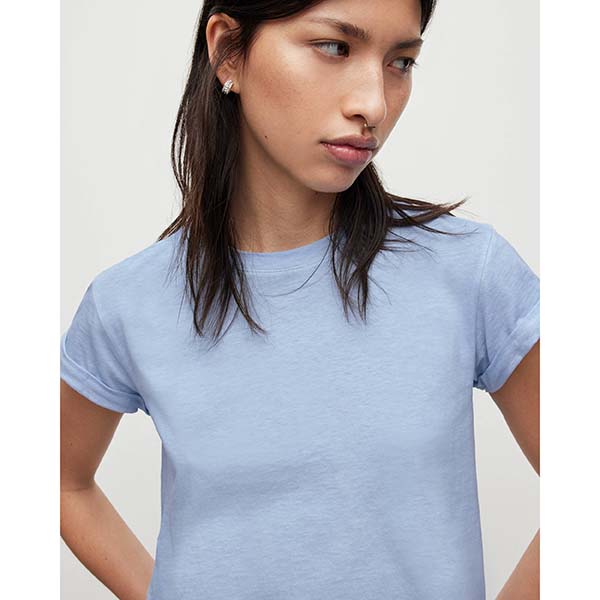 Allsaints Australia Womens Anna Crew Neck Short Sleeve T-Shirt Blue AU64-247